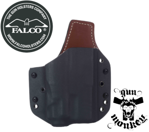 Kabura Falco Compact Hybrid OWB do Glock 19 Gen 5 MOS praworęczna, Kydex, czarna mod.(C908)