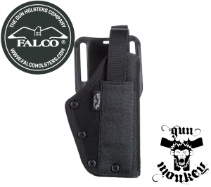 Kabura Falco Comfortable Hybrid OWB do SP-01 SHADOW, praworęczna, mocowanie na pas 1,5"/40mm, mid, kydex , czarna mod. (655)