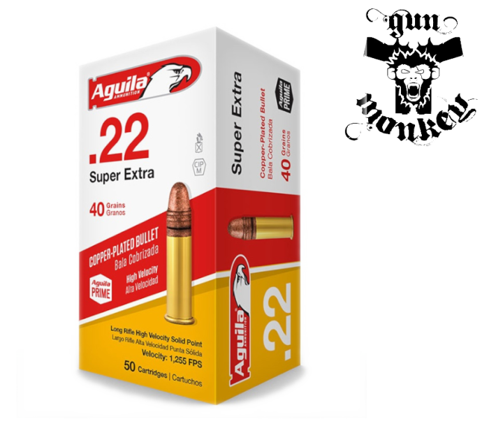 Amunicja sport. boczny zapłon Aguila Super Extra HV SP kal. .22LR 40gr 1255FPS (1op=50szt)
