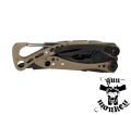 Multitool Leatherman Skeletool Coyote z klipsem i karabinkowym zapięciem (832207)