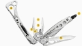 Multitool Leatherman Skeletool Coyote z klipsem i karabinkowym zapięciem (832207)
