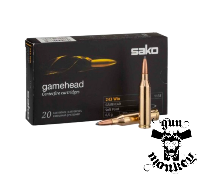 Amunicja kulowa Sako kal. .243Win. 6,5g/100gr Gamehead (op=20szt)