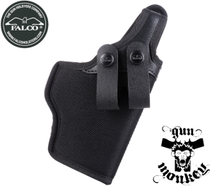 Kabura Falco Premium  IWB z zabezpieczeniem do Walther PDP full size, praworęczna, mocowanie na pas 2"/50mm, nylon , czarna (A808 Winters)