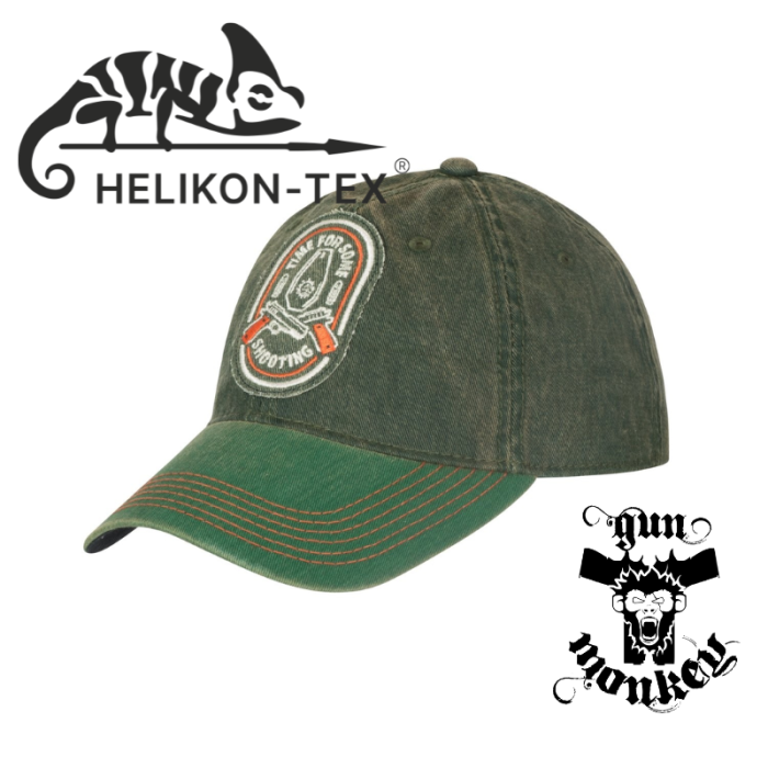 Czapka Helikon-Tex Snapback Shooting Time Dirty Washed Cotton kol. Dirty Washed Dark Green/Kelly Green CZ-STS-DW-0Y0ZD)