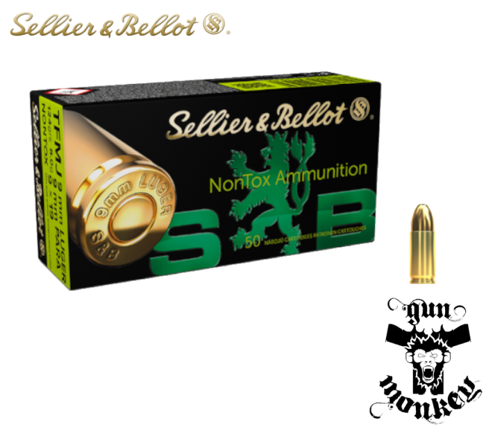 Amunicja pistoletowa S&amp;B kal. 9x19mm 8g/124gr TFMJ NONTOX (1op = 50szt) (V311562)