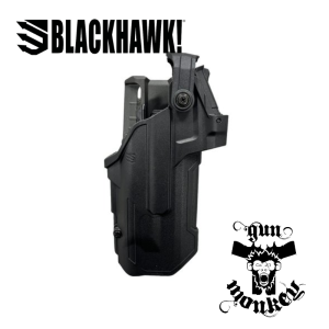 Kabura pistoletowa Blackhawk T-Series do Glock 17/19/45/Arex Delta Gen. 2 - L3D Surefire X300 RDS Prawa RH Black (44NC00BKR)