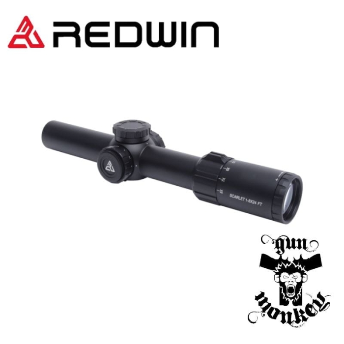 Luneta biegowa Redwin Scarlet 1-8×24 FT SFP z montażem czarna