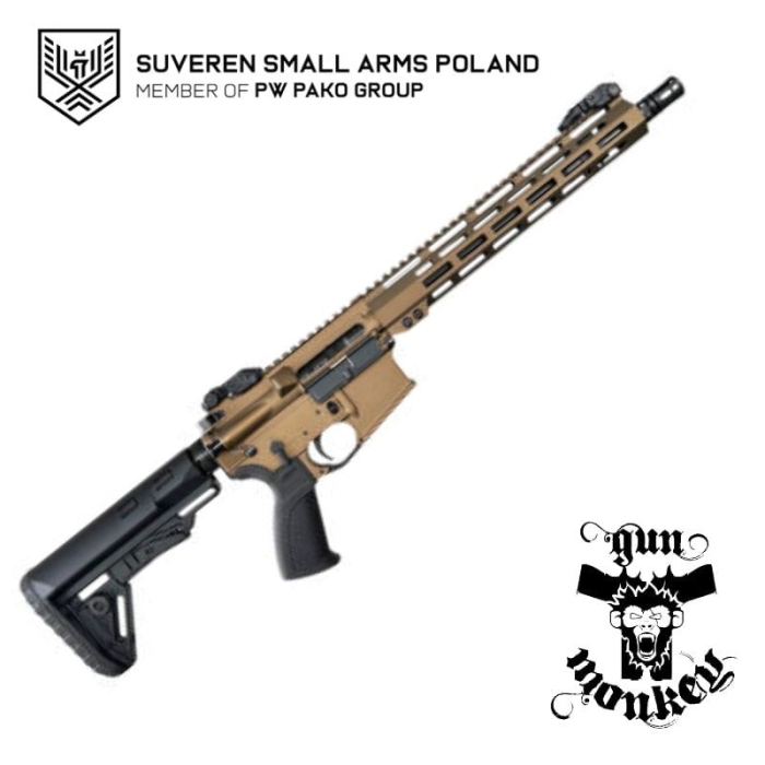 Karabin samopowtarzalny SVRN PAC15 GEN3 lufa 14.5" HB kal. 5,56x45/.223Rem kol. Burnt Bronze