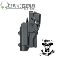 Kabura Alien Gear Rapid Force Duty do Glock 17 Black mat, Right Hand, LV3, montaż średni, statyczny, pokrywa kolimatora XL, do pist. z latarką (RD-M-0601-BK-RH-L1-C)