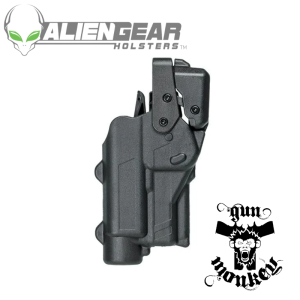 Kabura Alien Gear Rapid Force Duty do Glock 17 Black mat, Right Hand, LV3, montaż średni, statyczny, pokrywa kolimatora XL, do pist. z latarką (RD-M-0601-BK-RH-L1-C)