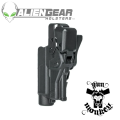 Kabura Alien Gear Rapid Force Duty do Glock 17 Black mat, Right Hand, LV3, montaż średni, statyczny, pokrywa kolimatora XL, do pist. z latarką (RD-M-0601-BK-RH-L1-C)