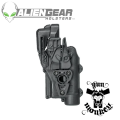 Kabura Alien Gear Rapid Rapid Force Duty do Sig P320 Right Hand BLK LV3 Mid XL do pistoletu z latarką (RD-M-0692-BK-RH-L1-C)