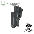 Kabura Alien Gear Rapid Rapid Force Duty do Sig P320 Full Size/M17/X Full Right Hand BLK LV3 Mid XL do pistoletu z latarką (RD-M-0691-BK-RH-L1-C)