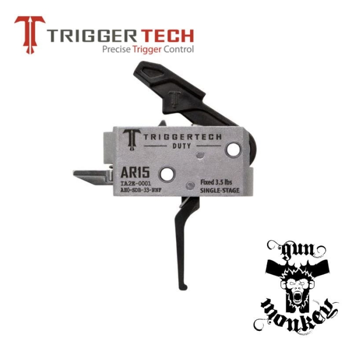 Spust Trigger Tech do AR15 Duty 3.5lbs z prostym językiem spustowym - jednooporowy kol Czarny (AH0-SDB-33-NNF)