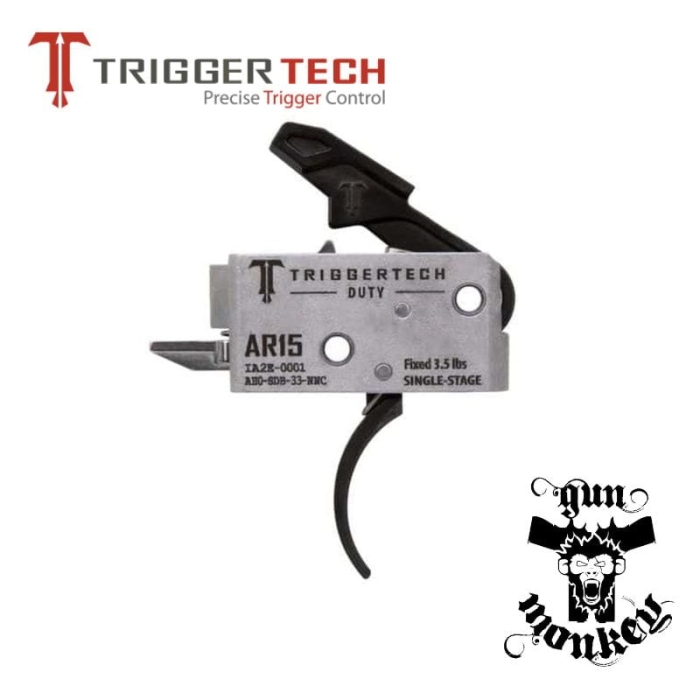 Spust Trigger Tech do AR15 Duty 3.5lbs z zakrzywionym językiem spustowym - jednooporowy kol Czarny (AH0-SDB-33-NNC)