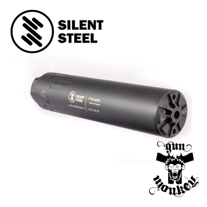 Tłumik Silent Steel Flow Streamer 7,62mm Black Do Zastosowań Cywilnych (ST762B-SS)
