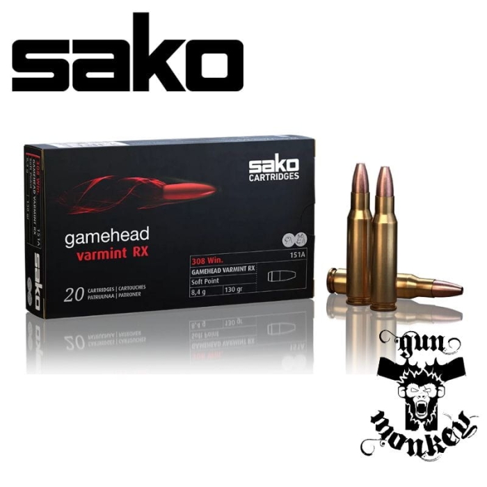 Amunicja kulowa Sako kal. .308Win 8,4g/130gr Gamehead Varmint RX (1op = 20szt)
