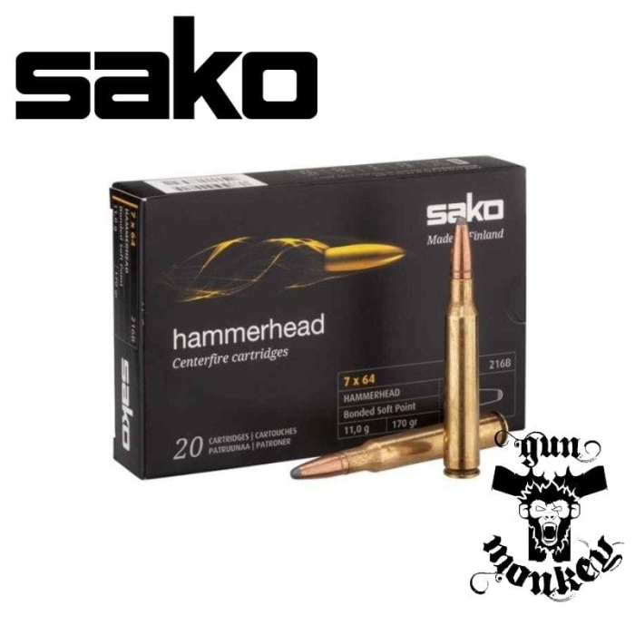 Amunicja kulowa Sako kal. 7x64 170gr/11g Hammerhead (opak=20szt)
