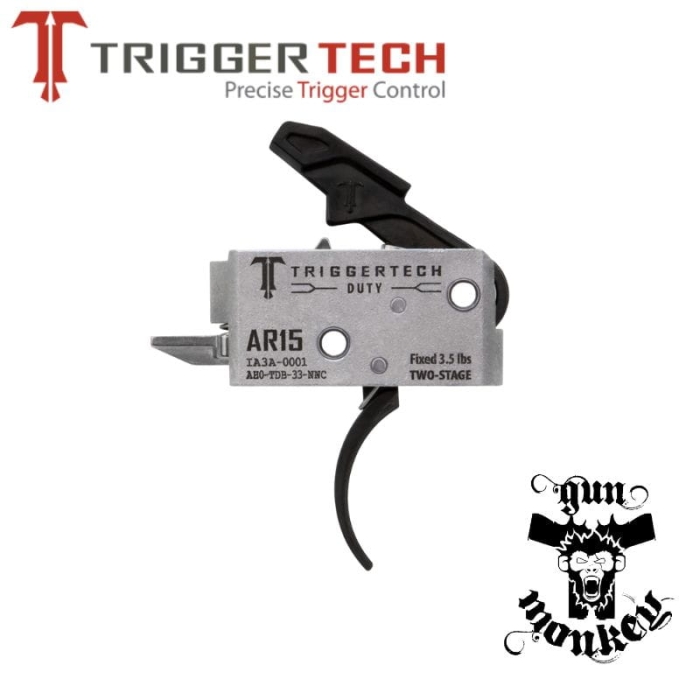 Spust Trigger Tech do AR15 Duty 3.5lbs z zakrzywionym językiem spustowym - dwuoporowy kol Czarny (AH0-TDB-33-NNC)