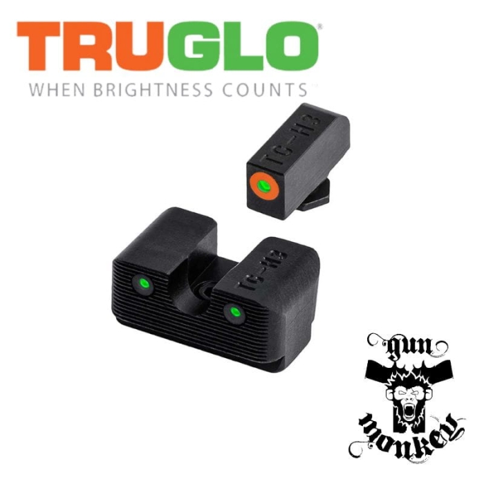 Muszka i szczerbinka Truglo Tritium Pro do Glock 17/19 niskie pomarańczowa obwódka (TG231G1C)