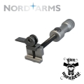 Monopod Nord Arms regulowany i szybkorozłączalny Quick Attachment System 10.2-15.9cm kol. Silver Blue (NA-MONO-S)