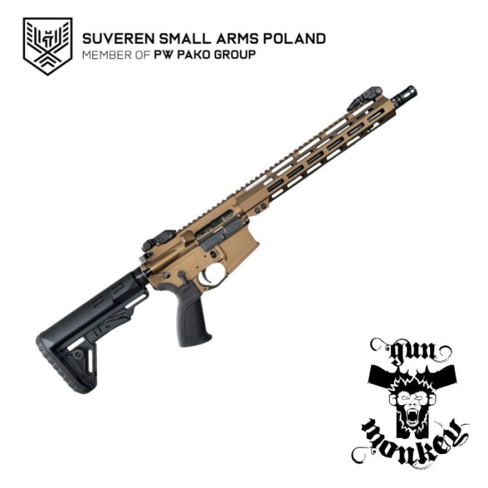Karabin samopowtarzalny SVRN PAC15 GEN3 lufa 12.6" HB kal. 5,56x45/.223Rem kol. Burnt Bronze