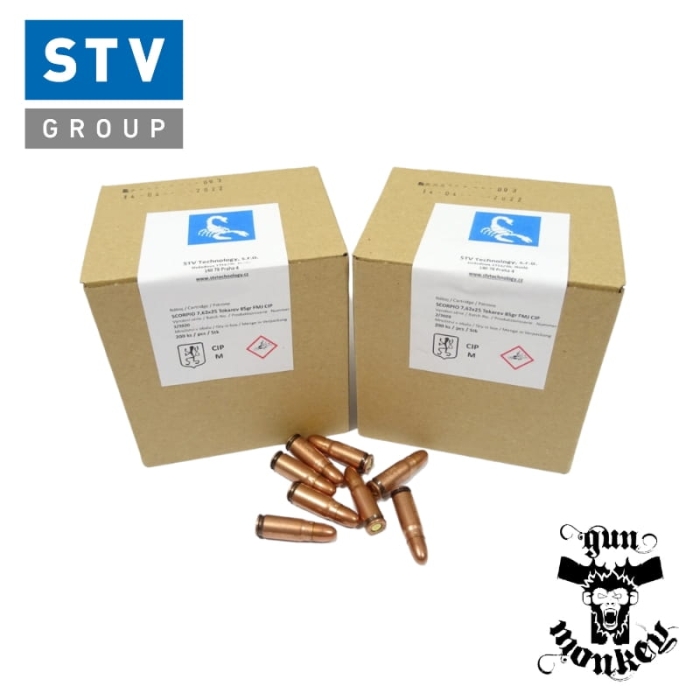 Amunicja kulowa STV Scorpio 7,62x25mm Tokarev 85gr FMJ CIP
