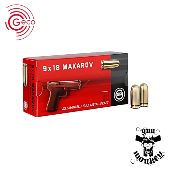 Amunicja pistoletowa Geco kal. 9x18mm (Makarov) 6,15g/95gr FMJ (1op=50szt)