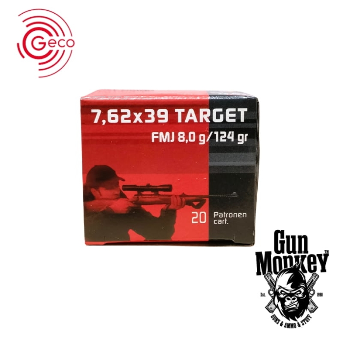 Amunicja kulowa Geco kal. 7,62x39 FMJ 8g/124gr (1op=20szt)