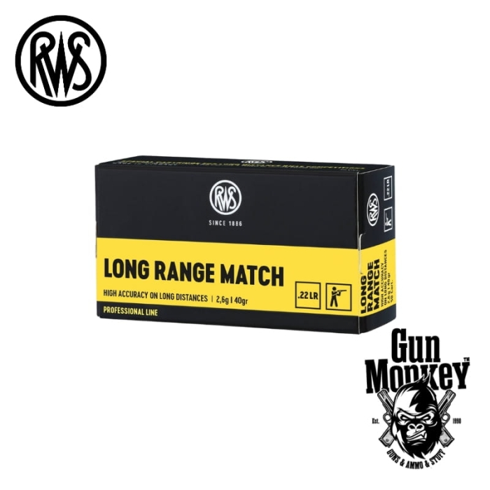 Amunicja sport. boczny zapłon RWS Long Range Match kal. .22LR (1op=50szt)