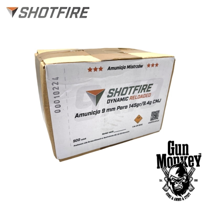 Amunicja pistoletowa Shotfire Dynamic kal. 9x19mm CMJ 9,4g/145gr (1op = 250szt)
