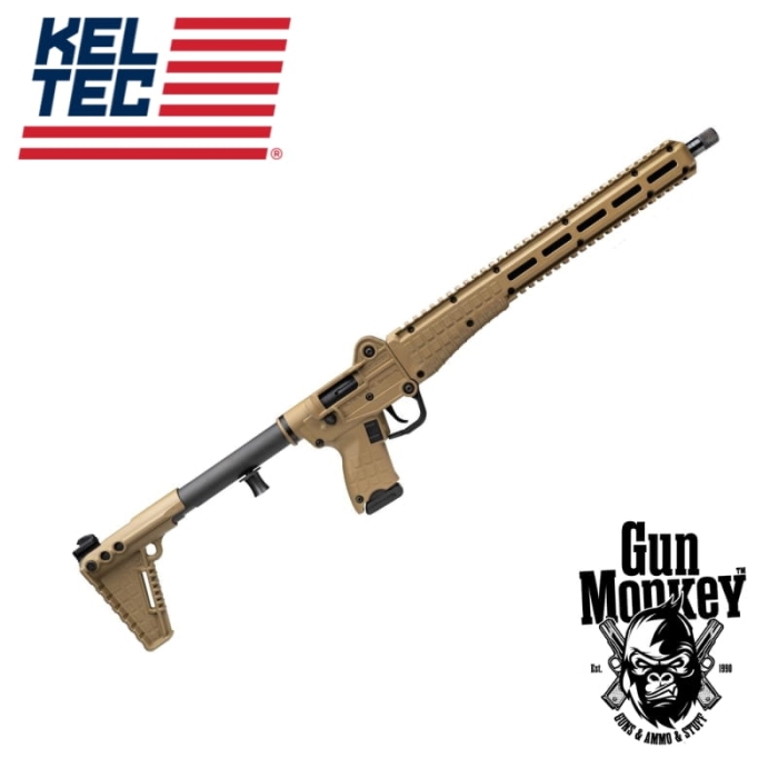 Karabinek samopowtarzalny Kel-Tec SUB2000 Gen. 3 16" kal. 9x19 mag. Glock 19 kol. TAN