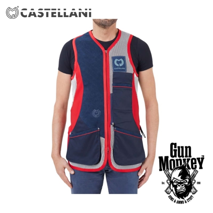 Kamizelka strzelecka Castellani Rio Evolution Trap Vest kol. 173 White/Navy/Red roz. 52 (040_DXAL)