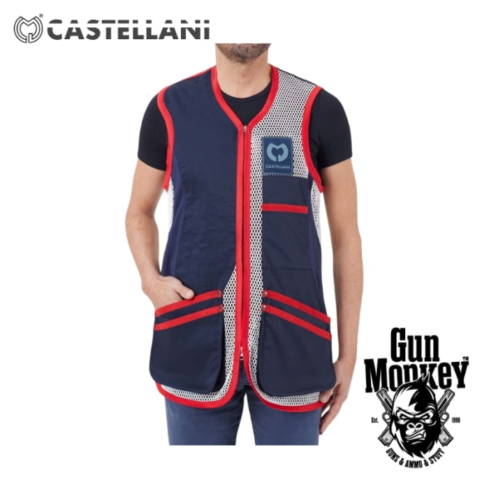 Kamizelka strzelecka Castellani Sporting Pro Fabric Vest kol. 174 White/Navy/Navy roz. XXL (038_DXTE)