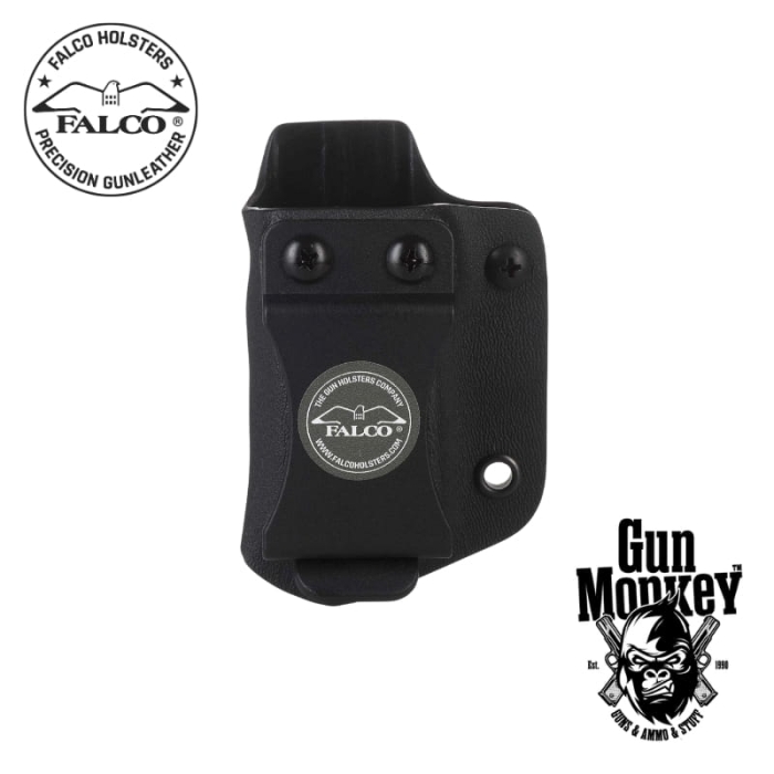 Ładownica pojedyncza Falco IWB do magazynków Glock 17 gen 5, mocowanie na pas 1,5"/40mm, kydex, czarna mod.F901