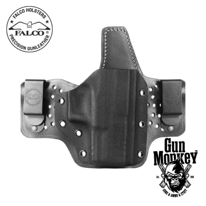 Kabura Falco Comfortable Hybrid IWB do Walther PDP Compact, praworęczna, mocowanie na pas 1,5"/40mm, kydex/skóra , czarna (A116 2021)