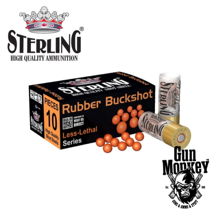 Nabój gumowy Sterling Buckshot kal. 12/70 3,4gr (1op=10szt)