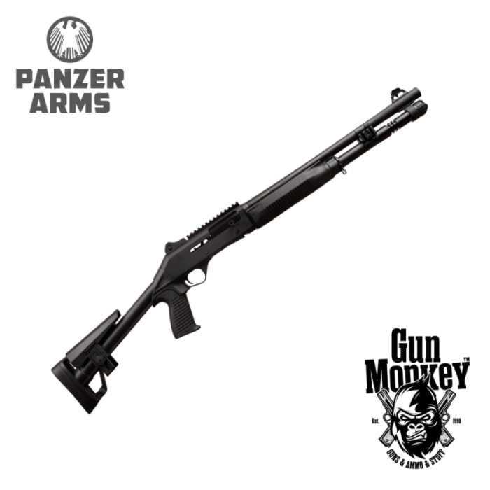 Strzelba semi-auto Panzer Arms Tactical M4 18.5" kal. 12/76 stała kolba (EGE-M4)