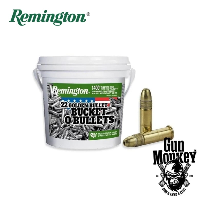 Amunicja sportowa boczny zapłon Remington HV HP Golden Bullet 2,3g/36gr kal. .22LR - 2,33g/36gr (1op=1400szt) (RMAM21231a)