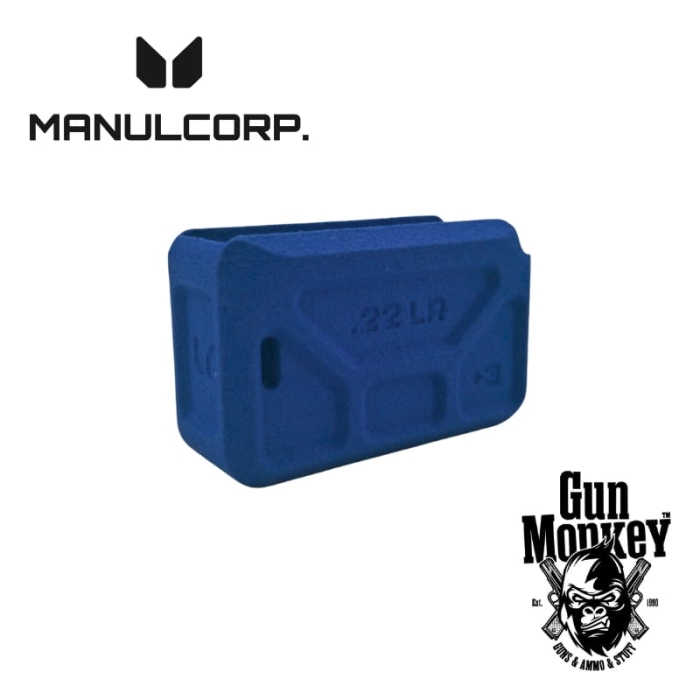 Powiększona stopka magazynka +3 Manul Corp. do CZ 455/457 Blue (10r polymer mag.) (M10-0214-PBB)
