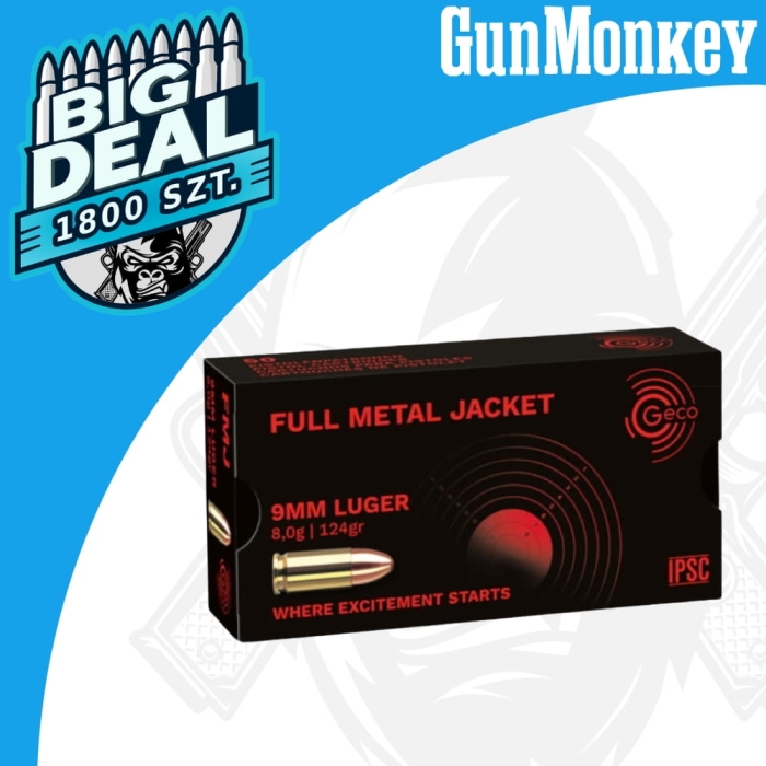 Amunicja Geco kal. 9x19 8g/124gr FMJ 1000szt Big Deal!