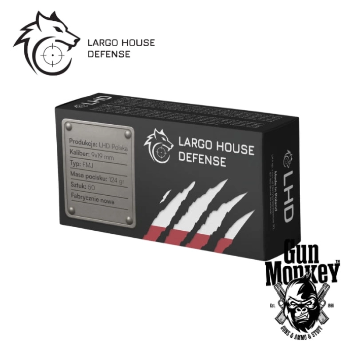 Amunicja pistoletowa LHD kal. 9x19 8g/124gr FMJ (1op=50szt)