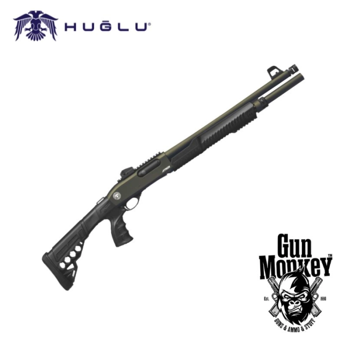 Strzelba pump-action Huglu Atrox Tactic Plus Khaki 18.5" kal. 12/76