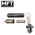 Tłumik MFT CQ-762 Gen II + Flash hider R06-FH M14x1LH kol. Black