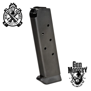 Magazynek Springfield Armory jednorzędowy z podkładką do 1911 kal. 45ACP 7 nab. oksydowany (PI6086)