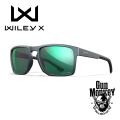 Okulary WileyX Founder Captivate Pol Green Mirror Matte Graphite Frame (AC6FND07)