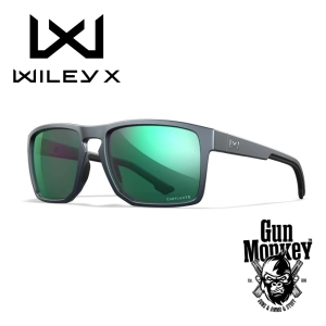 Okulary WileyX Founder Captivate Pol Green Mirror Matte Graphite Frame (AC6FND07)