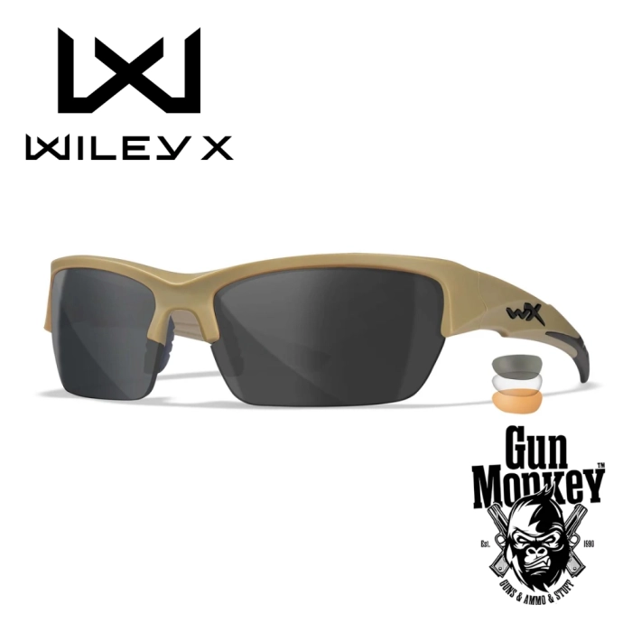 Okulary WileyX Valor 2.5 Clear/Grey/Light Rust Tan Frame (CHVAL06T)
