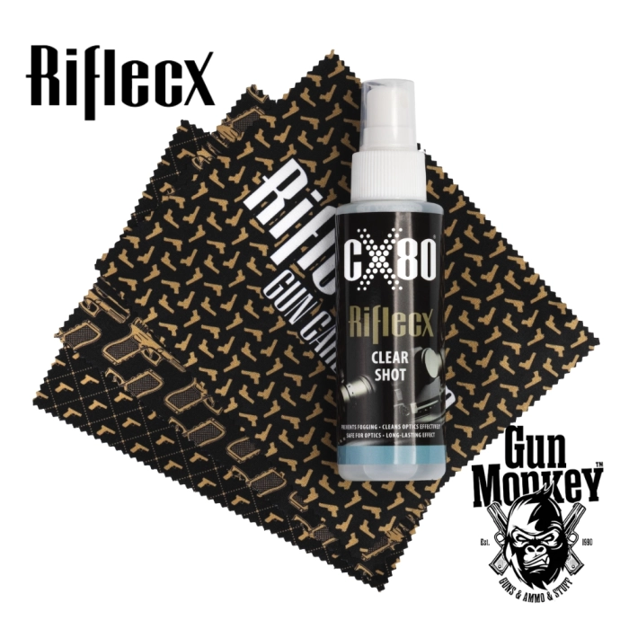 Clear Shot + ściereczka do optyki RIFLECX 100ml