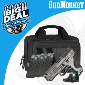 Pistolet Smith & Wesson + Kolimator Viridian + 5 Magazynków Big Deal